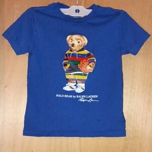 Ralph Lauren Kids Blue Polo Bear Tee